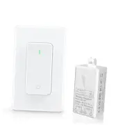 Wireless Light Switch and Receiver Kit, Detachable Remote Control Wall Switch