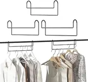NOAEOU 3 Pack Space Saving Hangers Magic Hanger for Sorting Clothes Storage Metal Sturdy Smart Hangers for Heavy Duty Closet Organizers (Black, 12 in)