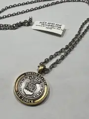 Alex And Ani Airforce Two Tone 28 Inch Necklace NWT Service Military New 1