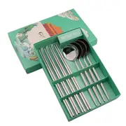 1Set Stainless Steel Western Tableware Steak Knife Fork Spoon Four-piece Set Guofeng Gift Box Set Hotels Restaurants Families
