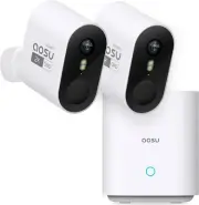 AOSU Security Cameras Wireless Outdoor Home System, True 2K HD 2-Cam-Kit