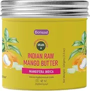 Indian Organic Mango Seed Butter | Raw, Unrefined | Dry Skin, Hands, Body Moisturizer | (100 GMS-Glass Jar) (100 GMS)