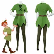 Peter Pan Outfit Women Cosplay Costume Green Uniform Halloween Suit