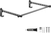 W-al Clothes Hanger - Sturdy Coat Hooks, Foldable Drying Rack | Sleek W-All Hook Organizer, Modern -Mounted Garment Rack, Space Saving Coat Rack for Bedroom, Bathroom, Hanging Coats