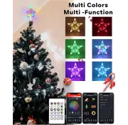 Christmas Tree Topper MultiColor Lighted Star Remote&APP DIY with USB wire plug