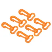 6pcs Plastic Swivel Snap Hook Lobster Clasp Buckle for Webbing Strap Orange