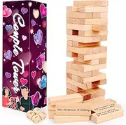 Fasouna 2025 Fun Valentine's Day Gift - 54Pcs Block Tower Game,Couples Stacking Blocks for Adults, Challenge for Date Night Anniversary(Special Edition)
