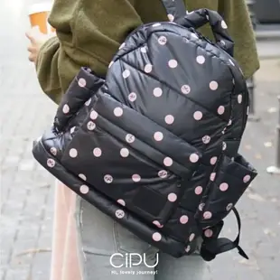 CiPU喜舖 Airy後背包(ECO黑粉點） 媽媽包/後背包/大容量/大容量多隔層/輕量包/母嬰媽咪包/通勤包/旅行包