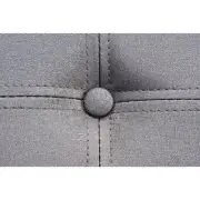Simplify Faux Leather Folding Storage Ottoman Cube in Metallic Grey