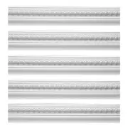 Renovator's Supply Cornice White Urethane Jefferson Ornate Design 5 Pieces Tota