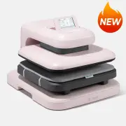 LOKLiK Auto Heat Press 2 - Smart 220V,Your Smartest Solution of Heat Transferring.For DTF,HTV,Sublimation,PUFF.Heat Press Machine for T shirt,hat,jacket,pillow,ceramic,hoodie, and more, Pastel Pink(In Stock Now)