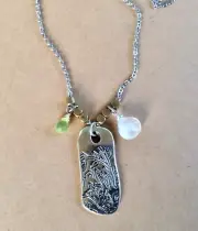 NEW Moonstone Peridot Sundance Charm artisan Silver 925 Handmade Necklace 24”L
