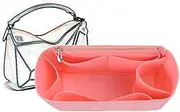 [XIAOYIBAIHUOUK] Bag Organizer Lined Storage Bag Bag Organizer Insert Portable Cosmetic Bag for Loewe, Pink, FOR Puzzle Mini