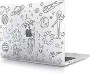 Hard Case Compatible with MacBook Pro 14 inch Case 2021 Release A2442 M1 Pro / M1 Max with Retina Display & Touch ID, Color Printing Matt Plastic Hard Shell Case Cover - Cartoon Spaceship