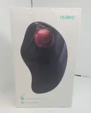 Nulea M505 Wireless Ergonomic Trackball Mouse Rechargeable Bluetooth Red Black