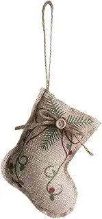 tieedhfu Burlap Christmas Stockings Cute Bow Tie Festive Party Decor Decorating Christmas Tree Decorations for Holidays Cotton, Style 2