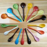 8 Pcs Ceramic Spoons Colorful Honey Expresso Coffee Espresso
