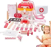 Play Doctor Kit | Children Simulation Doctor Bunny Theme Play Toy Set 24X | Pretend Play Educational Doctor Toys with Stethoscope for Birthday Christmas