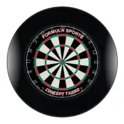 Formula Sports TX290 Genuine Bristle Dart Board and Black Dartboard Surround ...