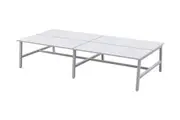 OL Axis Trestle 4 User Bench White Top with White Frame