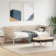 Solid Wood Pine Day Bed 90x190 cm - Wooden Slats, Foldable Frame, Bed Base for Bedroom Furniture, Queen Bedframe, Storage