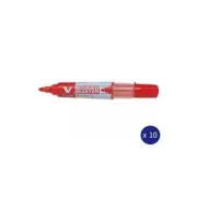 Pilot Begreen V Board Master Whiteboard Marker Bullet Tip Medium Red Box of 10