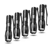 Tactical Flashlight 5 Pack Tac Light Torch Flashlight As Seen on TV XML T6 Ta...