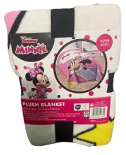 Disney Minnie Mouse Plush Blanket 62in X 90in NEW