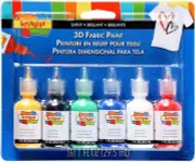 Scribbles 3D Fabric Paints 1oz 6/Pkg-Shiny 185-34