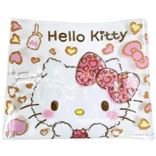 【小禮堂】Hello Kitty 多功能透明桌墊 豹紋/小熊 - 2款隨機(平輸品)