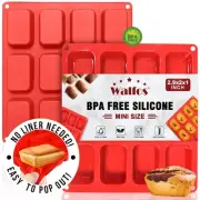 Silicone Mini Loaf pan, 12 Cavities Mini Bread Pan Brownie Pan, Food Grade & ...