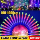 100/200/300/500/1000PCS Foam Glow Sticks Flashing Bulk Wedding Party Light Stick
