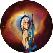 Slipmat Scratch Pad Felt for any 12" Turntable LP DJ Record Player RAY GUN GIRL