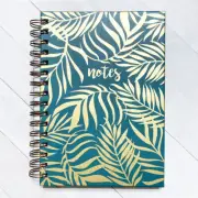 Tropical Palm Leaf Notebook Spiral Journal Hardcover 8.5" Lady Jayne