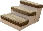 Generic Dog Ramps Steps Sofa Bed Ladder 3 Step Cat Steps Spacious Storage High Bed Climbing Extra Wide Pet Steps Pet Steps Indoor, Cyan Color