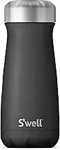 S'well Insulated Thermal Water Bottle, Onyx, 470 ml Capacity