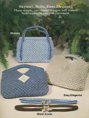 Skyway & Easy Elegance Handbags + Belt Patterns - Plaid's Purses 'a la Macrame