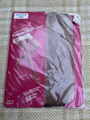 Vintage K-Mart Seamless Stretch Thigh-High Stockings Size tall Mist Tone