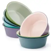 8 Pieces Plastic Wash Basin, 7 Quart Portable Round Laundry Hand Wash Dish Pa...