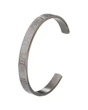 Eye Candy LA The Bold Collection Titanium Roman Numeral Cuff Bracelet
