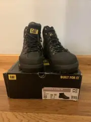 NEW Man's Black Boots Caterpillar Threshold Waterproof Steel Toe Size 13