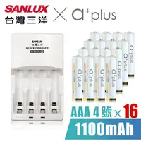 在飛比找金石堂精選優惠-SANLUX三洋 X a＋plus充電組（附4號1100mA