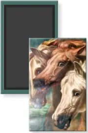 Pharaohs Chariot Horses 1848 Painting Image Arabian Horse 2 x 3 Fridge Magnet
