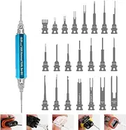 JRready ST5349 Pin Removal Tool Kit, 24PCS Replacement Pin Extractor Tools, Comprehensive Electrical Terminal Release Tool Set for Deutsch, AMP/TE, Molex, Delphi, JST, Harting Connectors