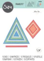Sizzix Framelits Die Set 13PK Geo Stitched Frames by Olivia Rose