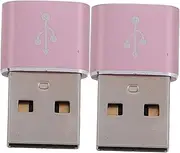 HOUDERCO 2pcs Card Reader c Memory Card Adapter Laptop Converter to c to -c Adapter Converter c Male to Male Adapter Rose Gold Aluminum Alloy