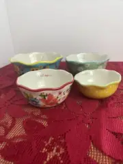 Pioneer Woman Nesting Measuring Bowls Cups Set of 4 Piece Floral Ceramic