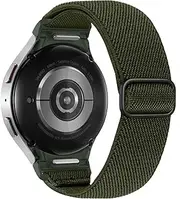 Astorgos Smartwatch Nylon Band Compatible with Samsung Galaxy Watch 7 6 5 4 FE Band 40mm 44mm/6 4 Classic Bands 47mm 43mm 42mm 46mm, One Click No Gap Elastic Wristband, Army Green, 1 Pack, Nylon, No