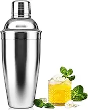 NewGF Cocktail Shaker,Drink Mixer with Built-in Strainer for Mixing Drinks Margaritas,Beginner Friendly Stainless Steel Mixer Bar Utensil Tool