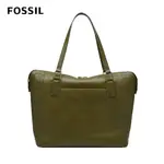 送禮首選★FOSSIL JACQUELINE 真皮拉鍊托特包 大款-沼綠色 ZB1502376【美國時尚品牌】 附防塵袋+提袋【全館滿額折價★FOSSIL全系列包夾送美妝蛋】